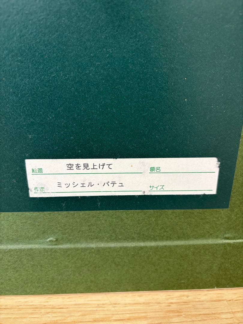 ミッシェル・バテュ　空を見上げて　美品　送料無料