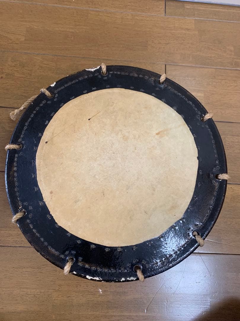 和楽器　和太鼓　締太鼓 　現状品　W36.5cm しめ太鼓 台座 バチ セット