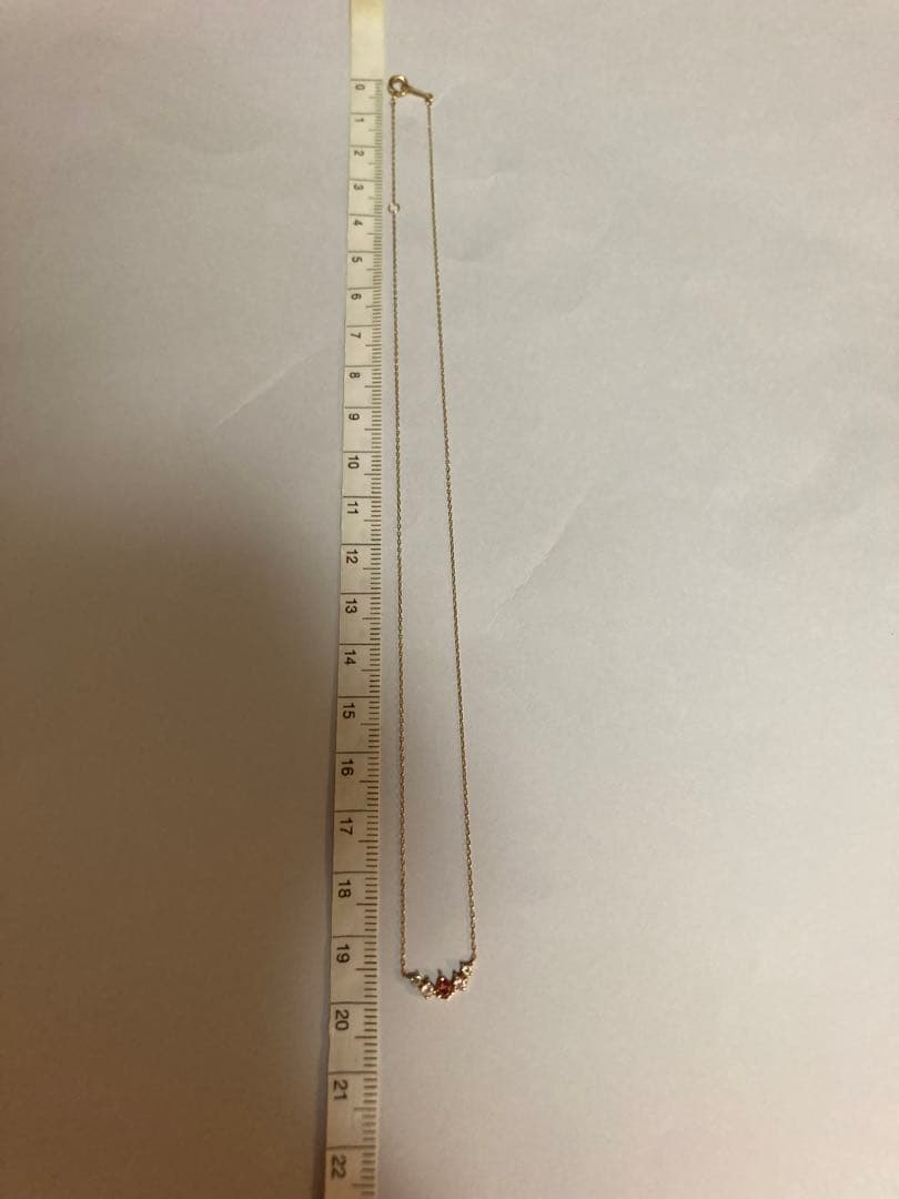 miroir K10 ラインネックレス　ピンクトルマリン、トパーズ