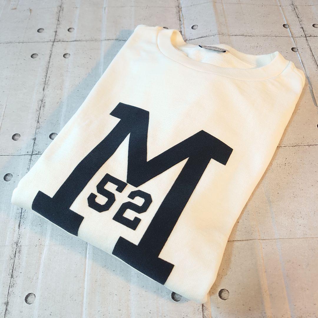 XL モンクレール スウェット トレーナー ワッペン ロゴ 長袖 白