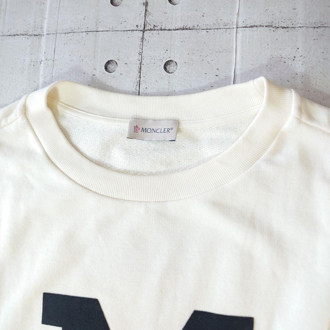 XL モンクレール スウェット トレーナー ワッペン ロゴ 長袖 白