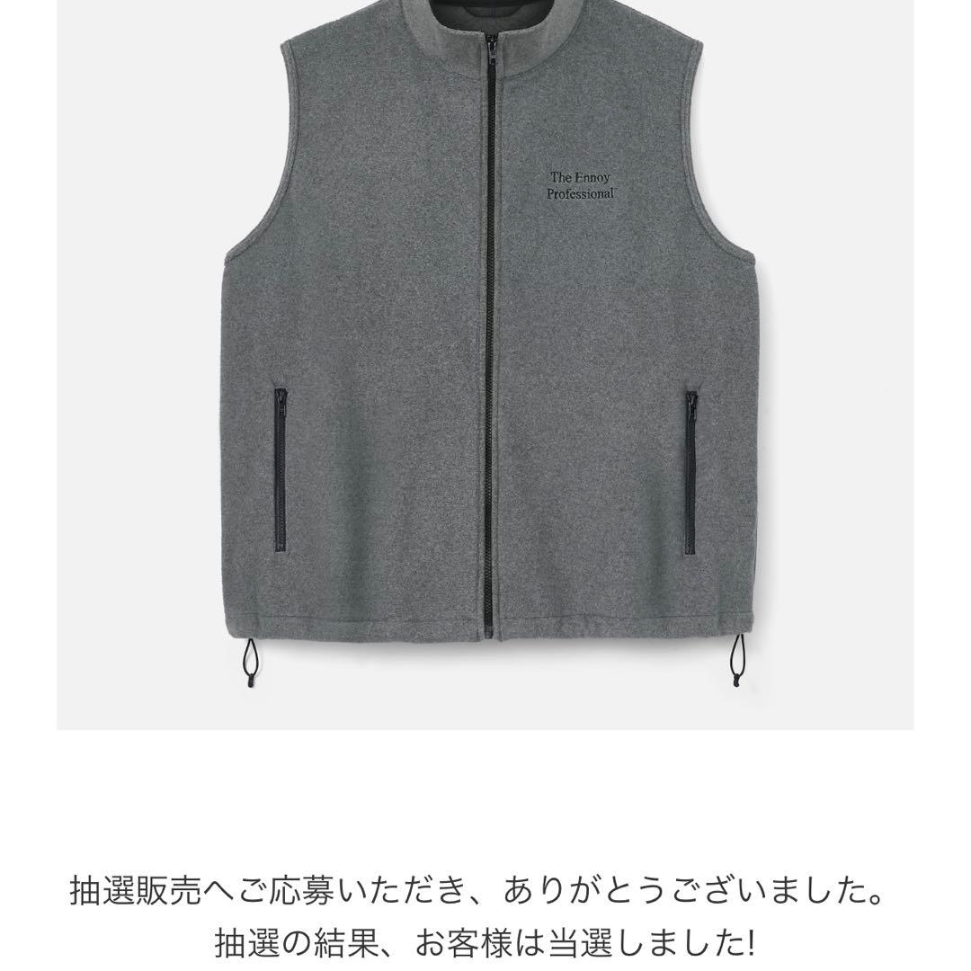 トップス ennoy PROFESSIONAL FLEECE VEST(GRAY)