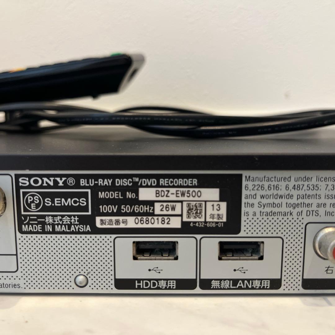 SONY ブルーレイレコーダー BDZ-EW500