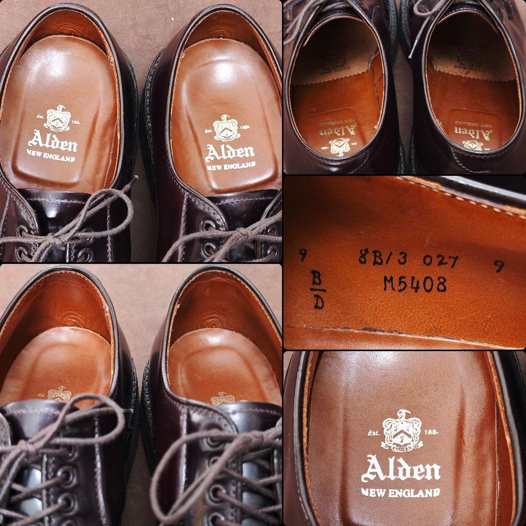 オールデン　コードバン　プレーントゥ　5408　ダークバーガンディ