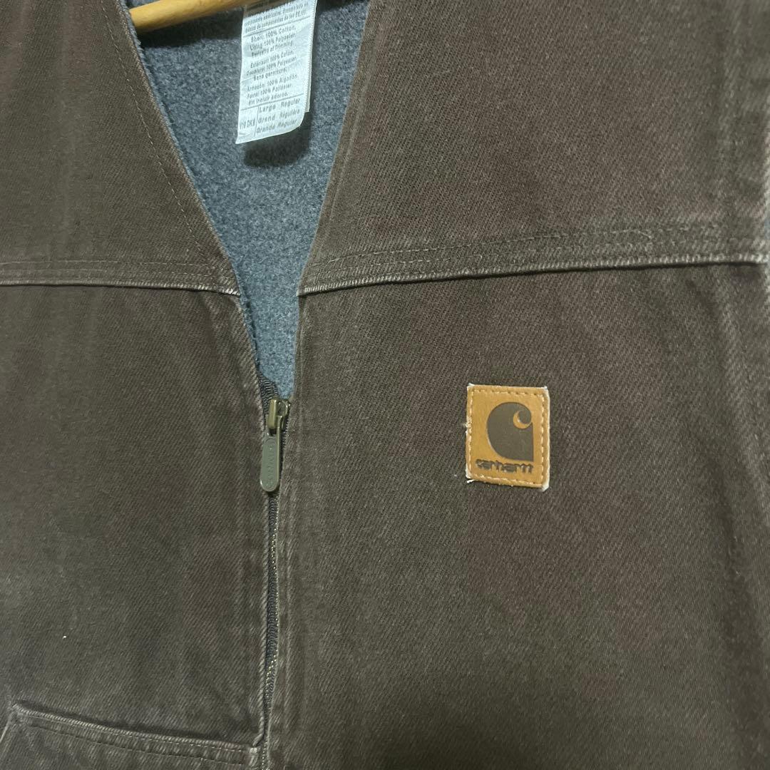 カーハート　ダックベスト　ダークブラウン　L メキシコ製