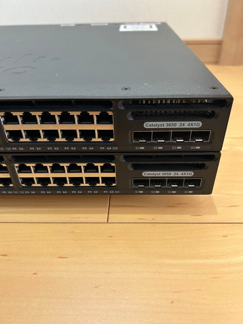 【 CCNA、CCNP】2台セットCisco L3スイッチ3650