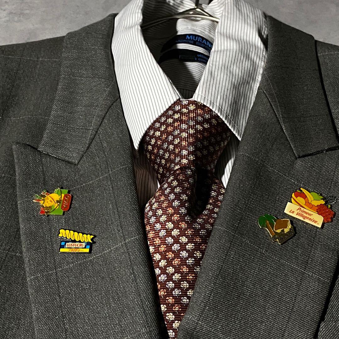 90s vintage レトロセットアップ スーツ ピンズ No.212成人式