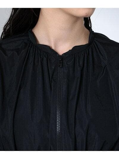 新品 BEAMS AK＋1 / ツイスト ネック ジップ ワンピース 黒