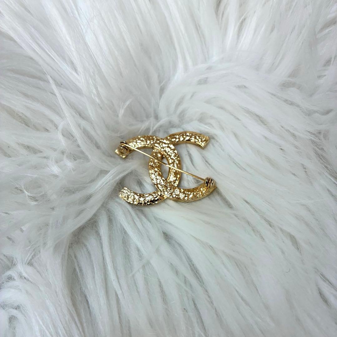 CHANEL シャネル オールド ヴィンテージ ココ ラインストーン ブローチ