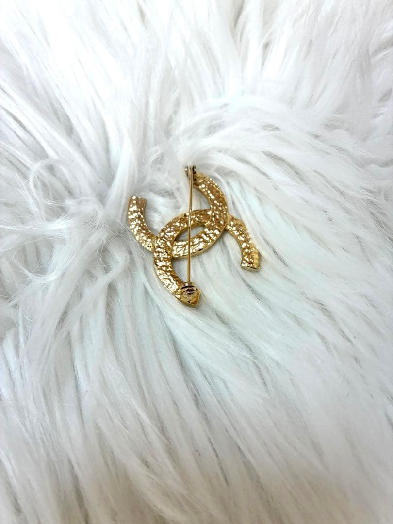 CHANEL シャネル オールド ヴィンテージ ココ ラインストーン ブローチ