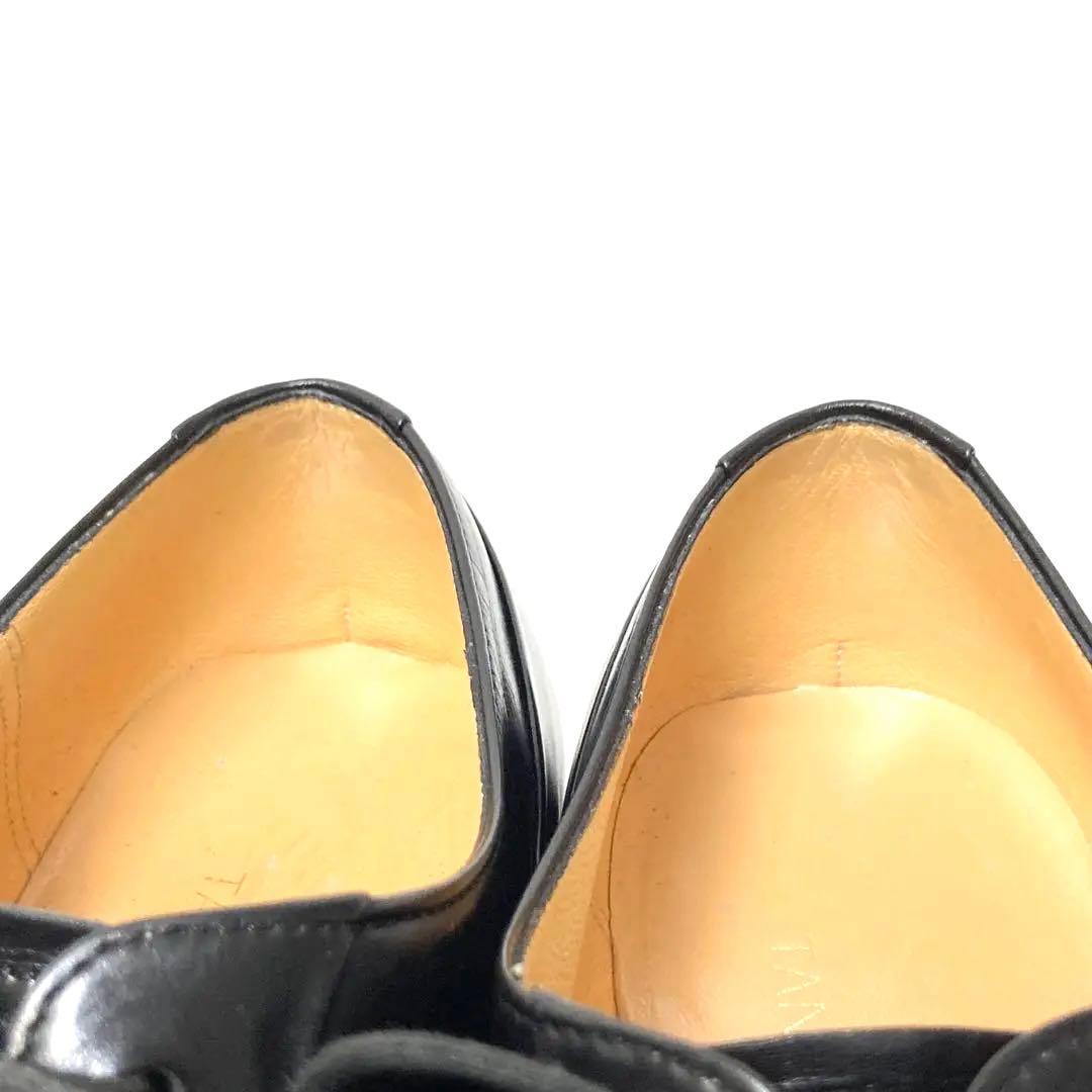 EJ18 タニノクリスチー　ブラックレザー ドレスシューズ　サイズ6