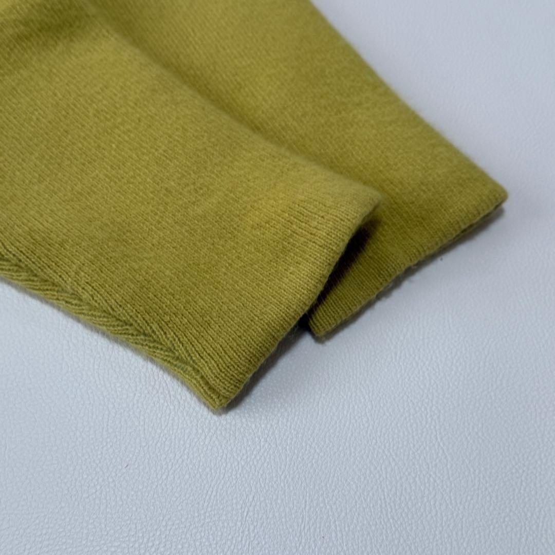 エレンディーク ラクーンミックスダブルカーディガン　ダブルフェイス　イエロー