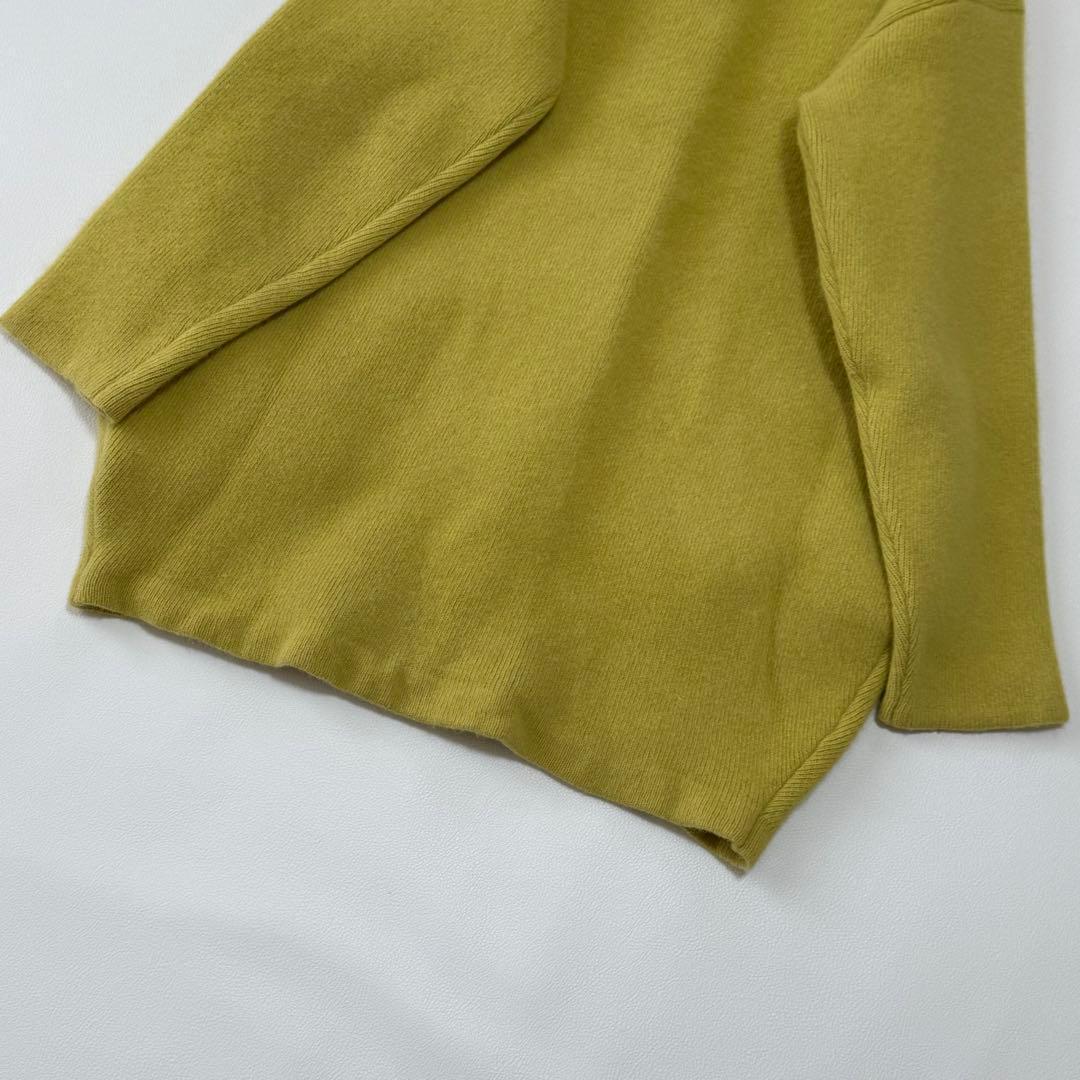 エレンディーク ラクーンミックスダブルカーディガン　ダブルフェイス　イエロー