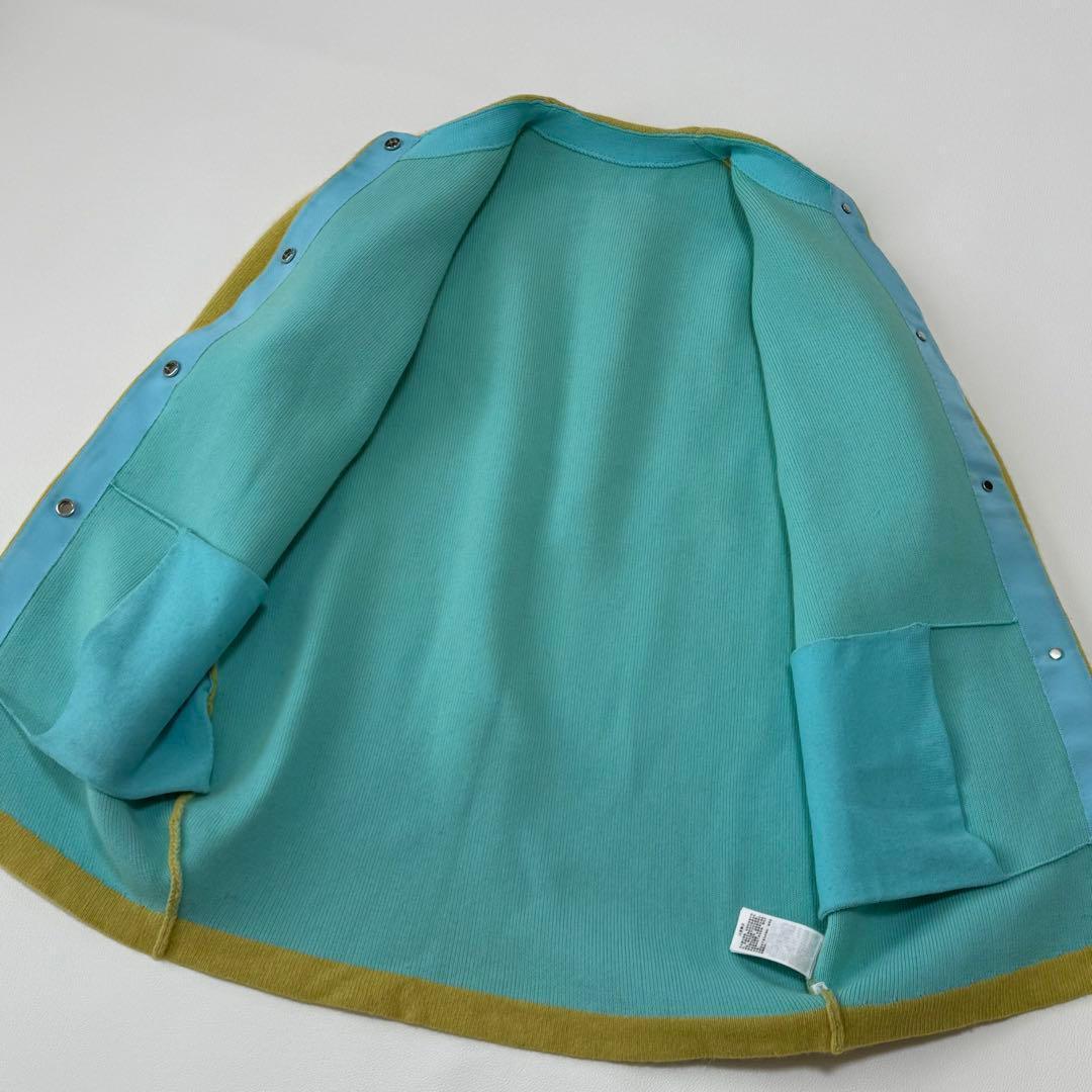 エレンディーク ラクーンミックスダブルカーディガン　ダブルフェイス　イエロー