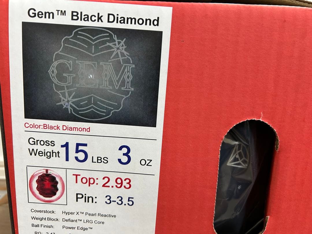 送料込み【新品】ジェム・ブラックダイヤモンド　ロトグリップ15ポンド3オンス10