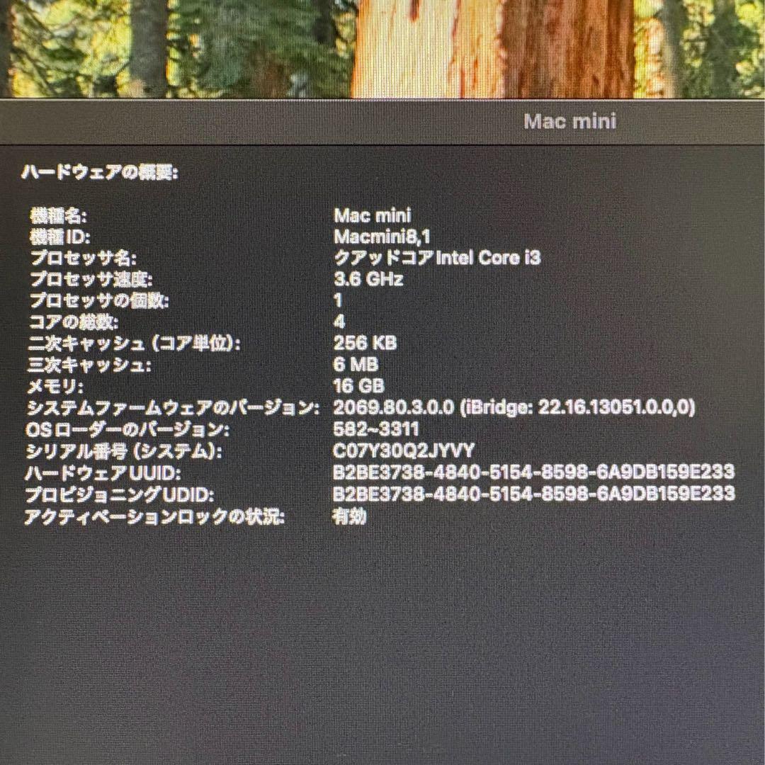 【美品】Mac mini (Intel Core i3) メモリ16GB