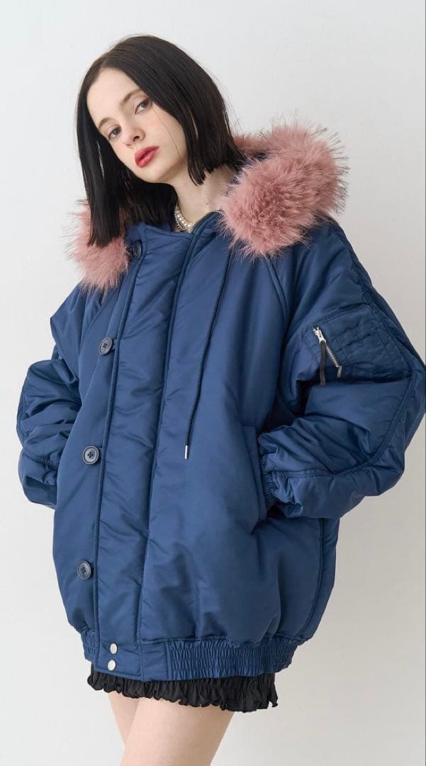 jouetie ルーズN2Bブルゾン ネイビー オーバーサイズジャケット