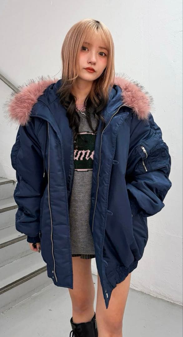 jouetie ルーズN2Bブルゾン ネイビー オーバーサイズジャケット