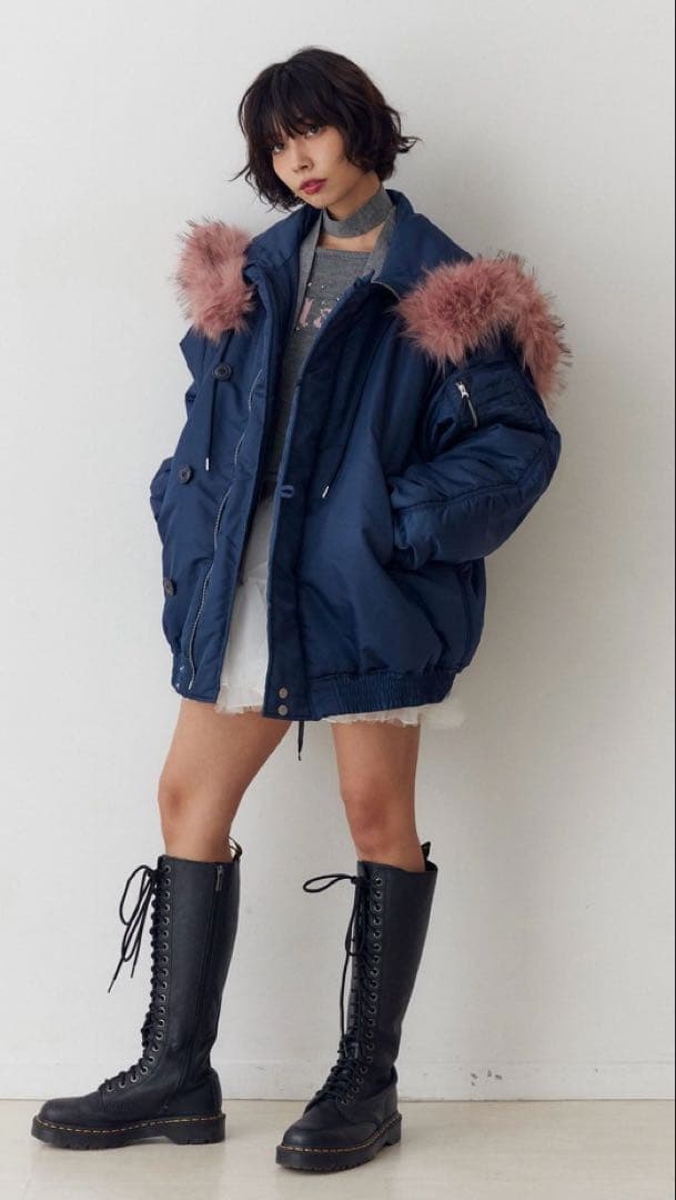 jouetie ルーズN2Bブルゾン ネイビー オーバーサイズジャケット