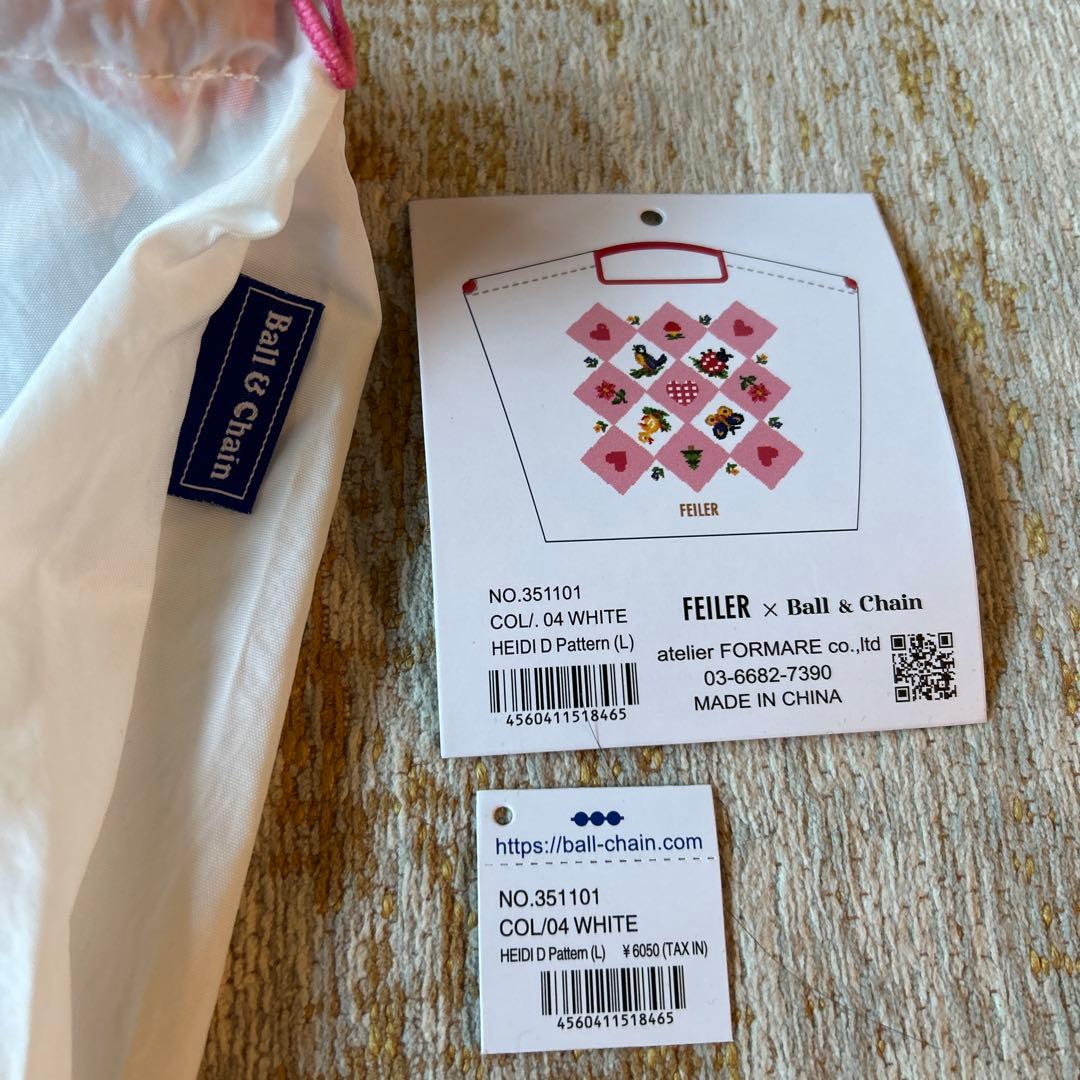 ボールアンドチェーン×フェイラーコラボレーション ホワイト L