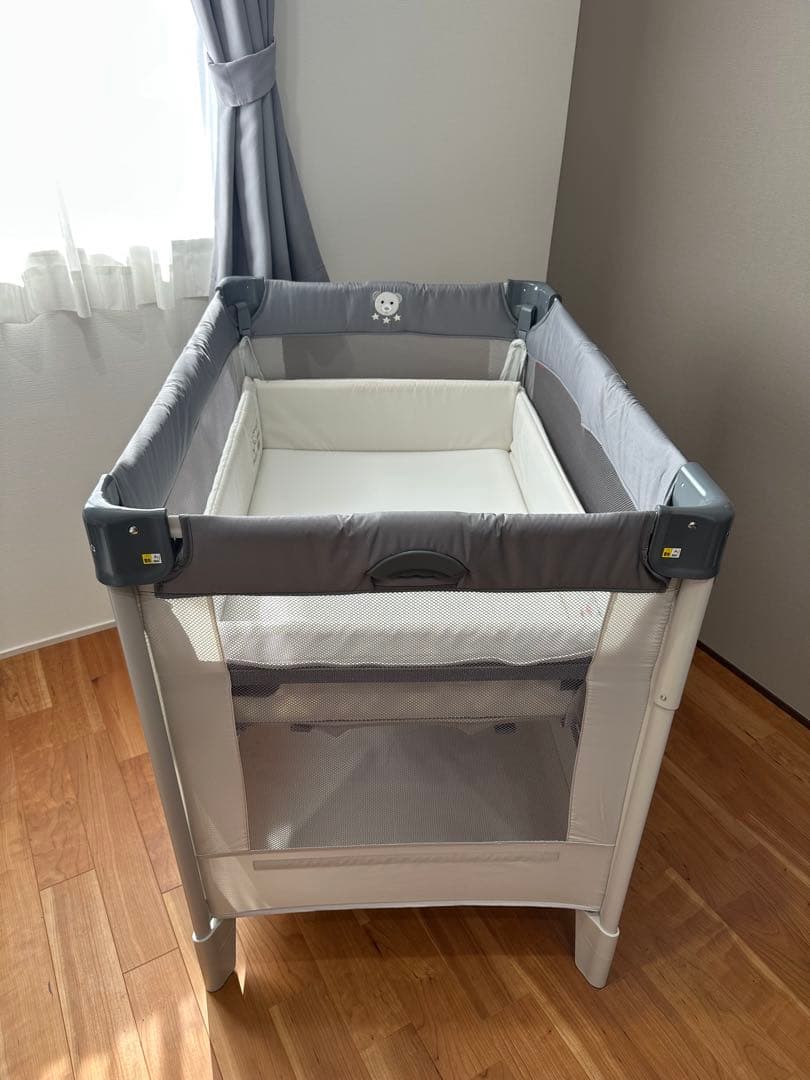 ココネルエアーAB アップリカ　ベビーベッド　グレーベアー　くま