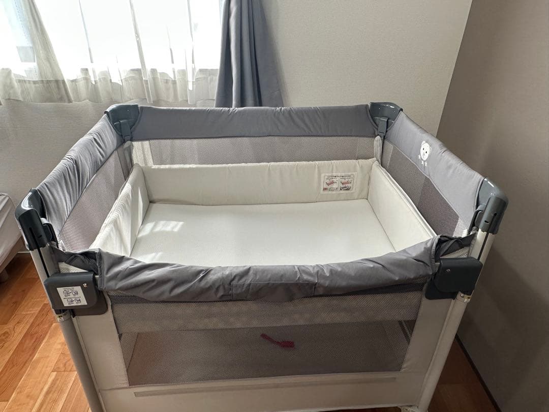 ココネルエアーAB アップリカ　ベビーベッド　グレーベアー　くま