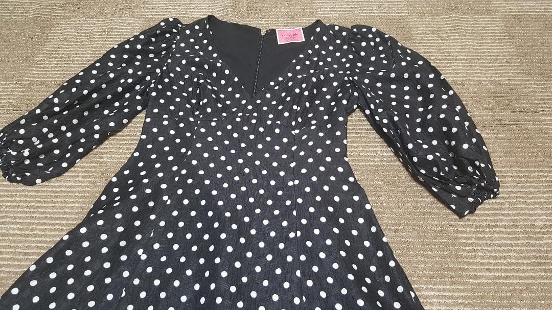 新品送料無料6号ケイトスペードニューヨークハーモニー ドットクロークドレス水玉