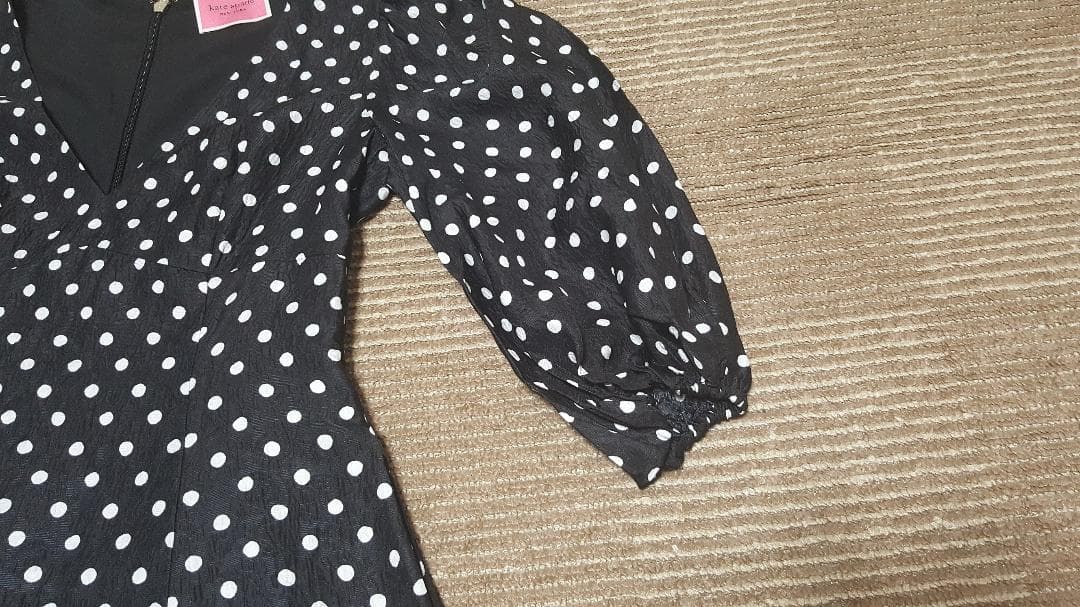 新品送料無料6号ケイトスペードニューヨークハーモニー ドットクロークドレス水玉