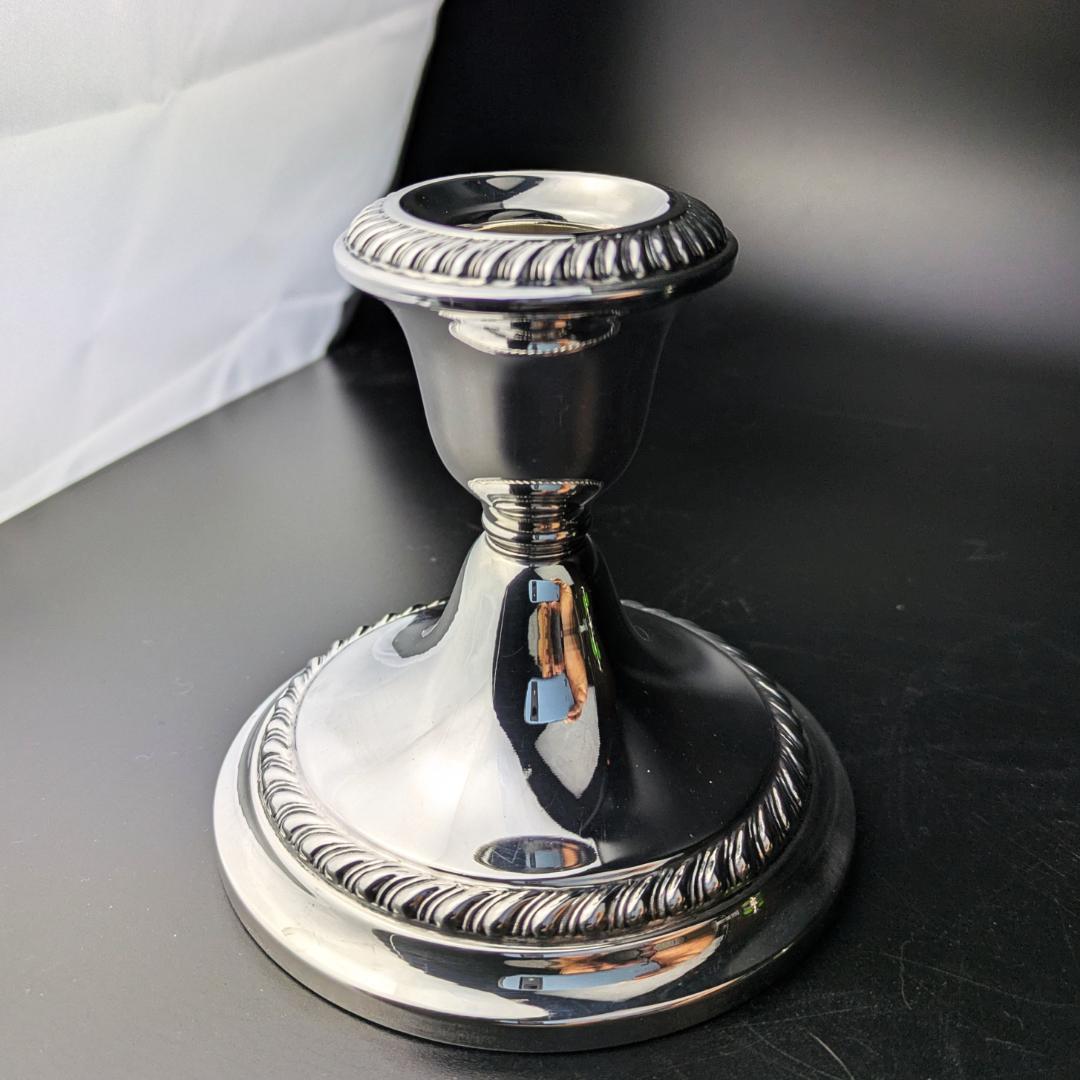 ペアGorham 667 銀製 キャンドルスタンド ロープ装飾アンティーク 米国