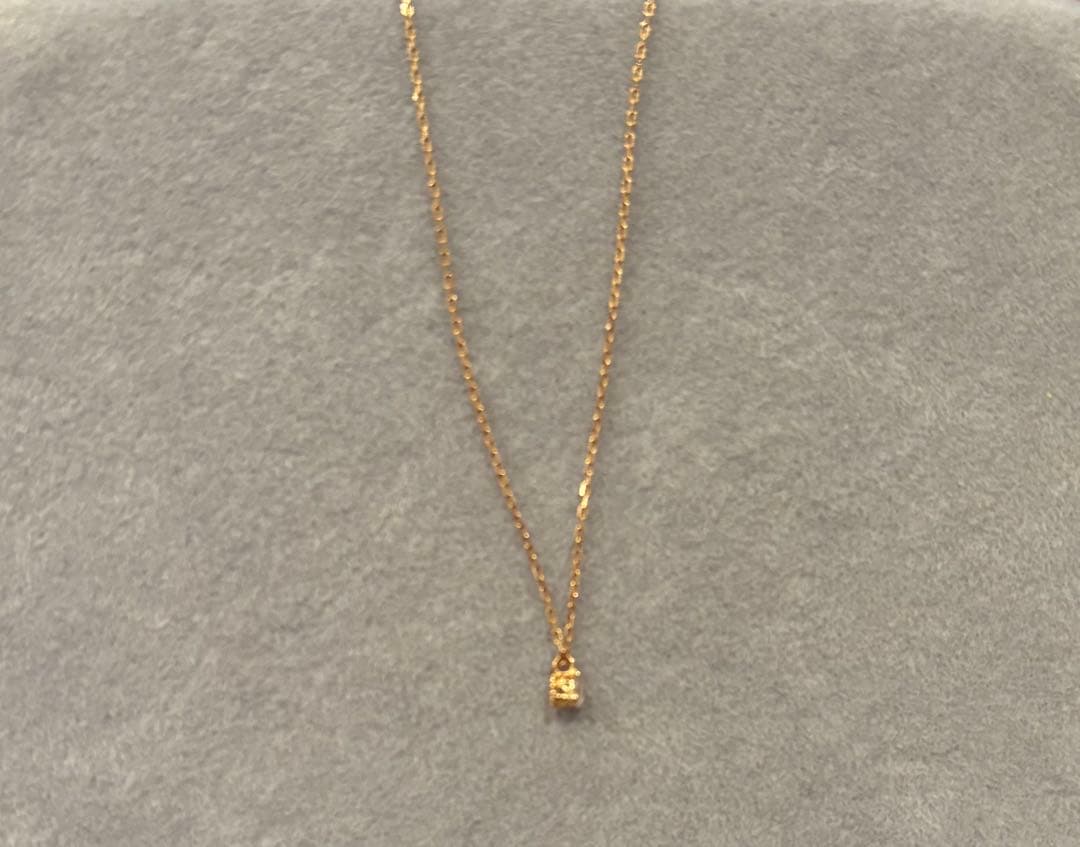 agete K18 ゴールド ネックレス 0.05 ダイヤ