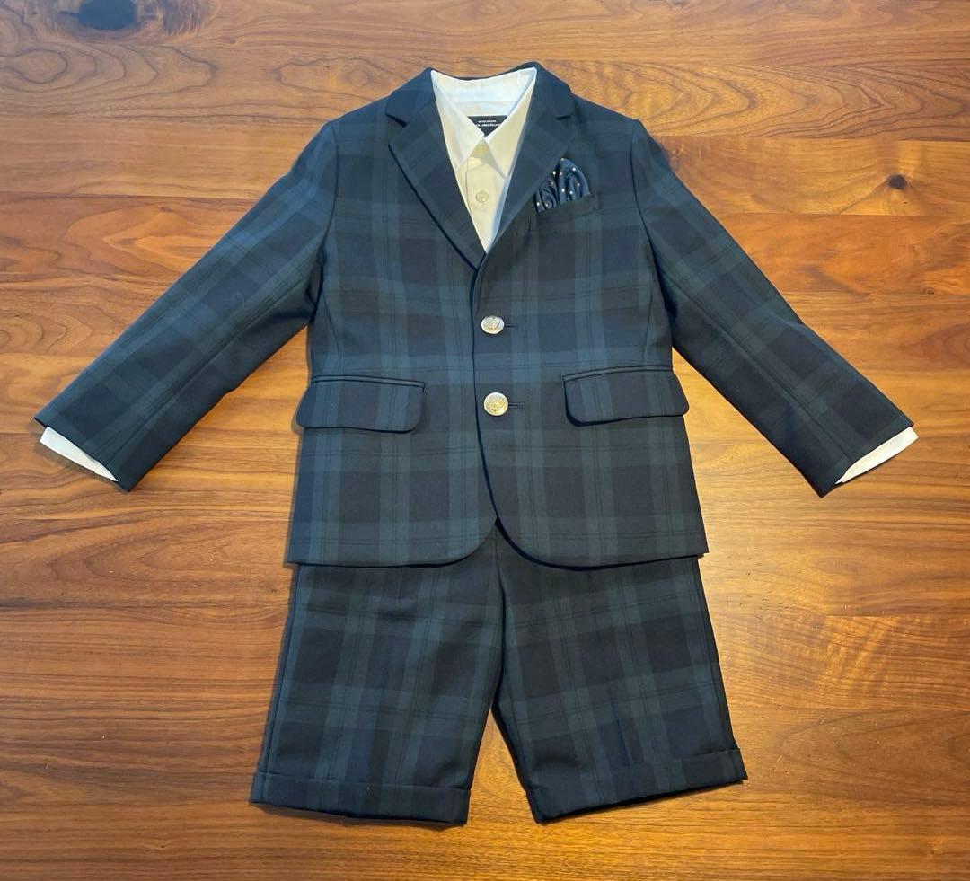 green label relaxing スーツ チェック柄