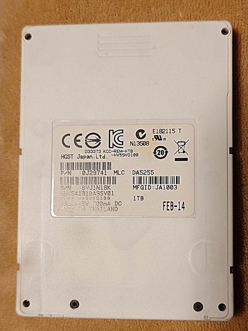 iVDRS カセットHDD 1TB 日立