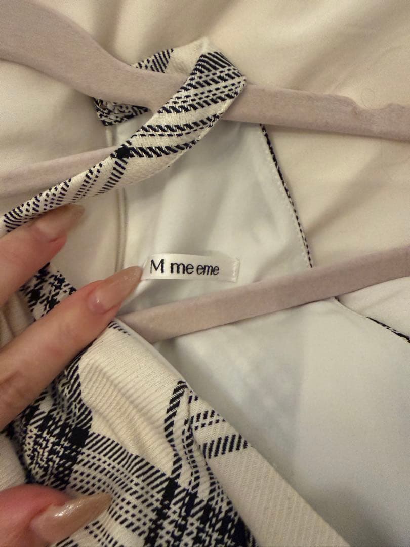 エムミーエメ Sleeve halter check mini onepiece