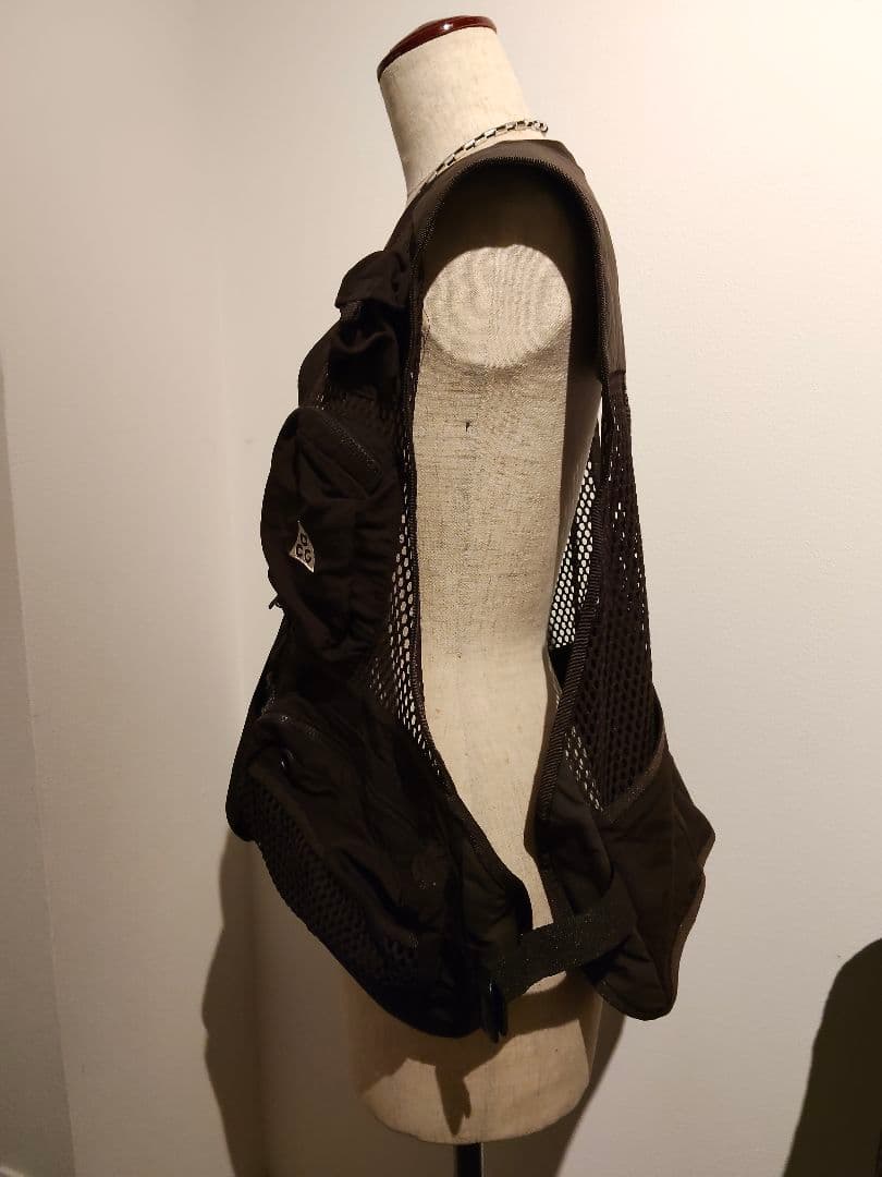 NikeACG BUTTLES VEST メッシュフィッシングベストブラウンXL