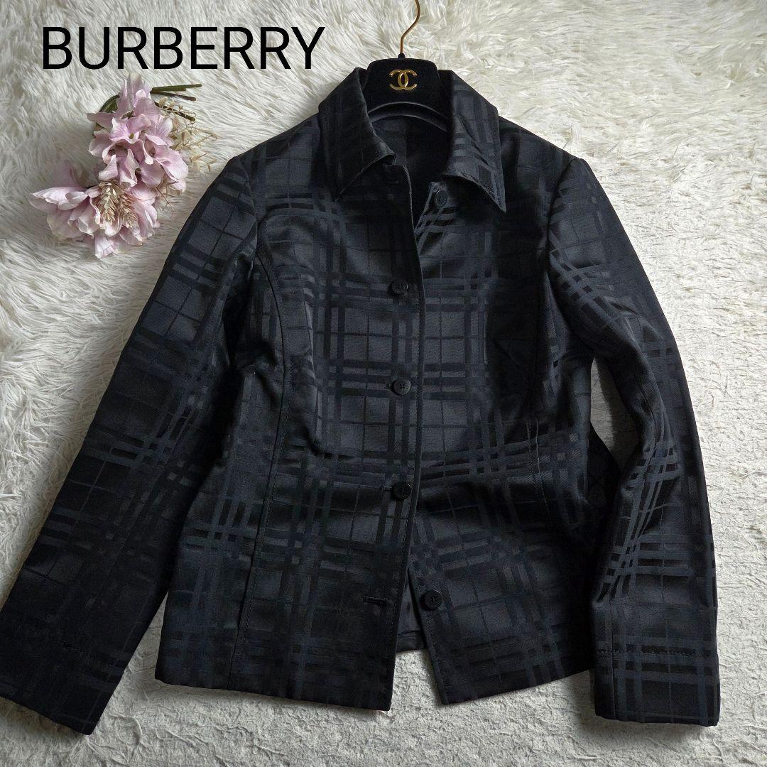 極美品 バーバリー 総柄 シャドー ノバチェック ジャケット サイズ40 L相当