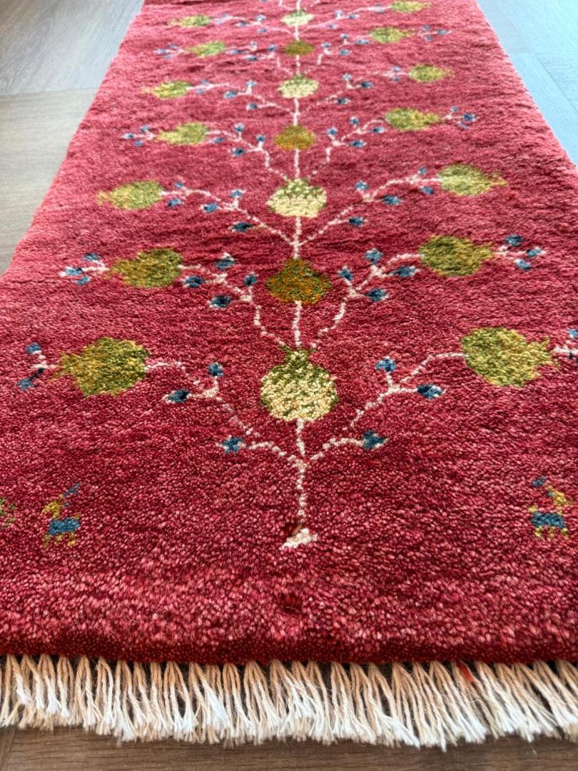 127x56cm ペルシャギャッベ ランナー (ギャベ) ペルシャ絨毯 ギャッベ