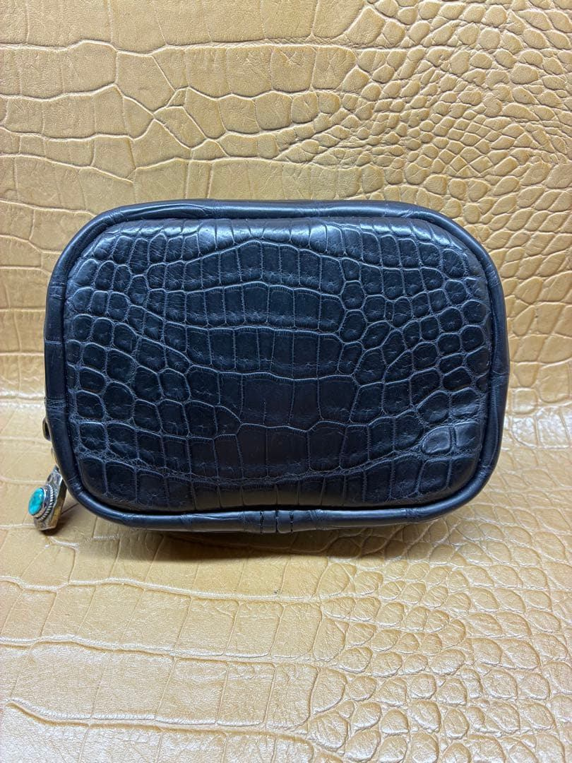 7SENSE セブンセンス クロコダイル ポロサス 小物入れ レザー ポーチ