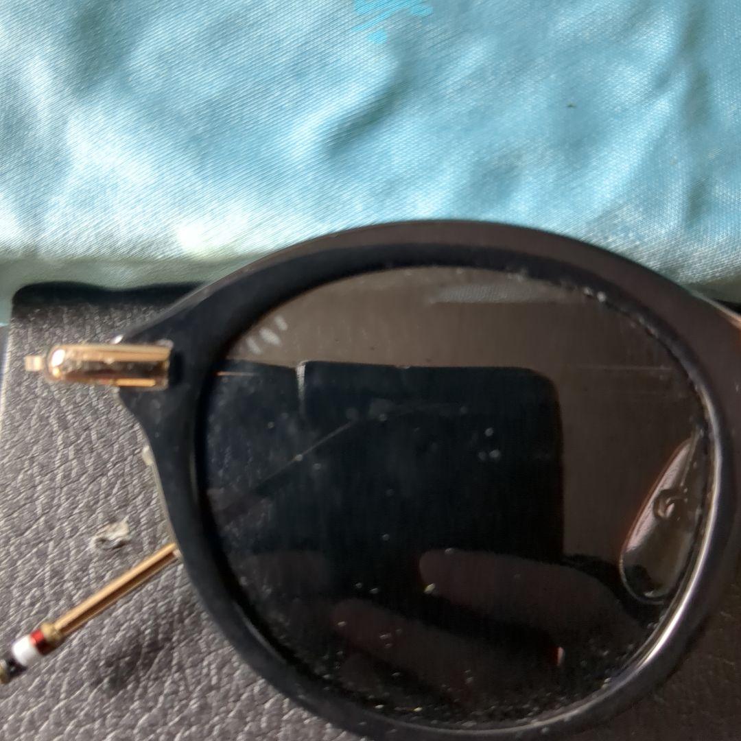 THOM BROWNEブラックラウンドサングラス