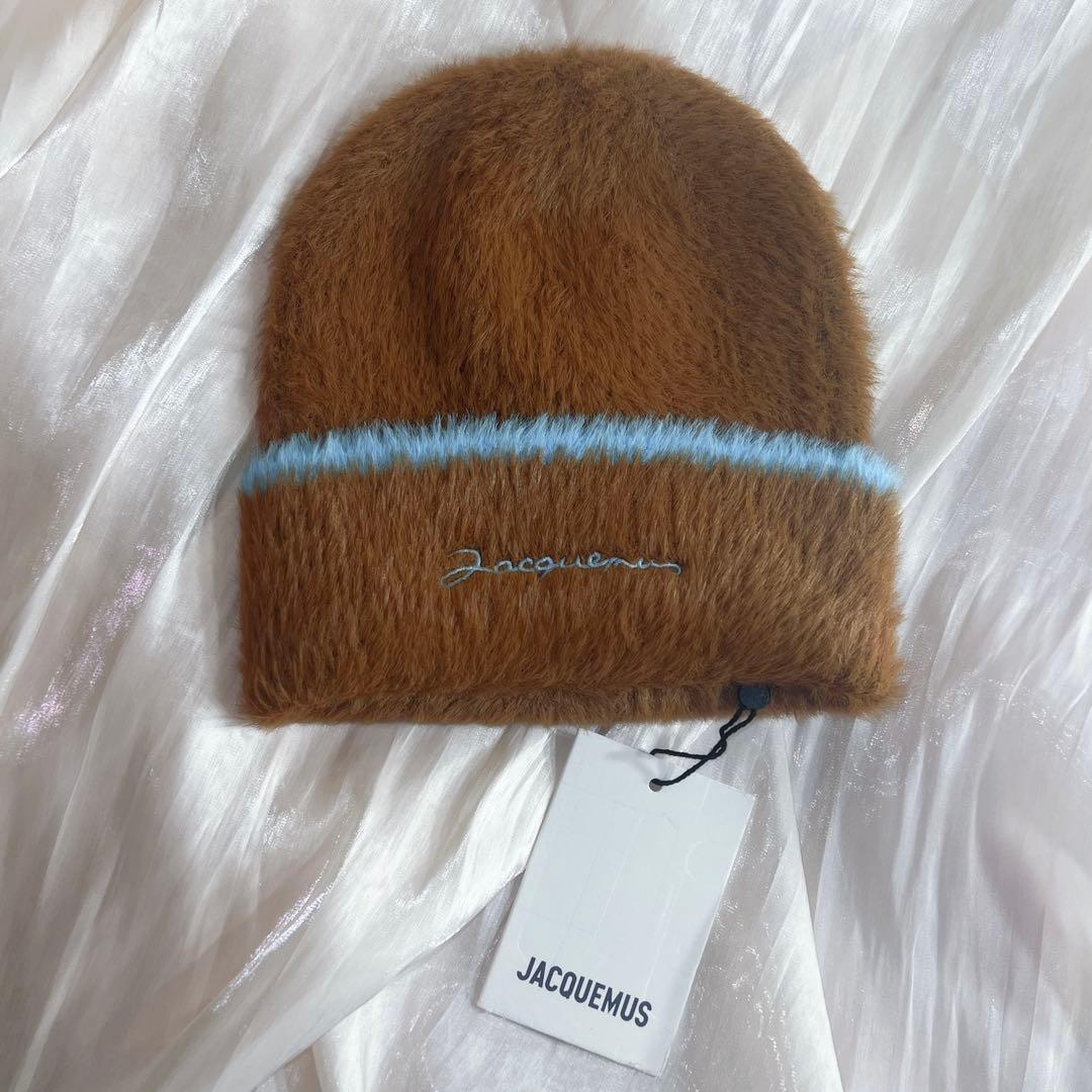 JACQUEMUS Le Bonnet Neve ロゴ ニット帽 ブラウン
