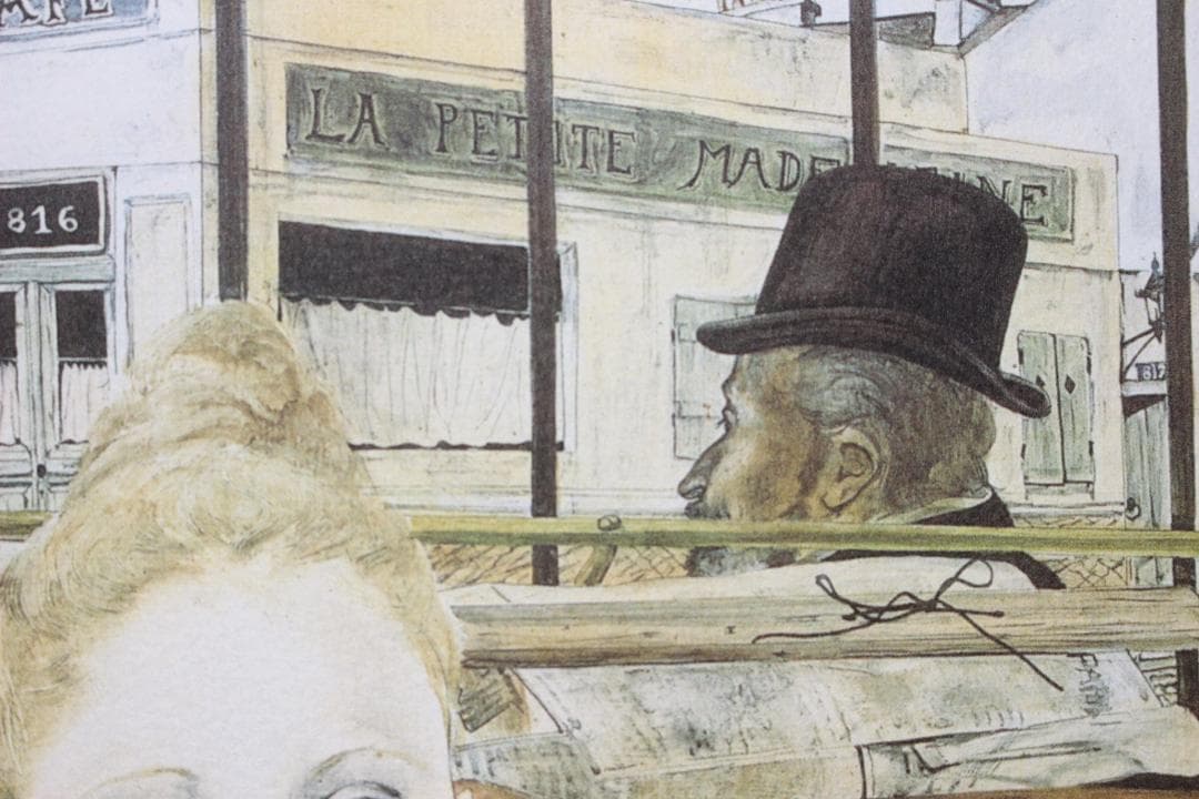 藤田嗣治 エスタンプリトグラフ「カフェ」 100部限定 6/100