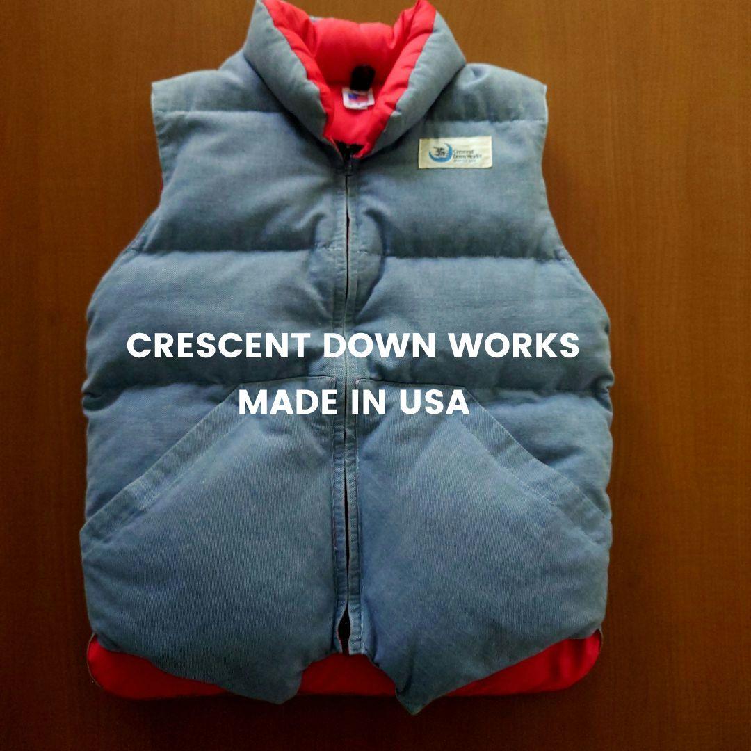 美品 ★USA製★ CRESCENT DOWN WORKSダウンベスト Ｓ
