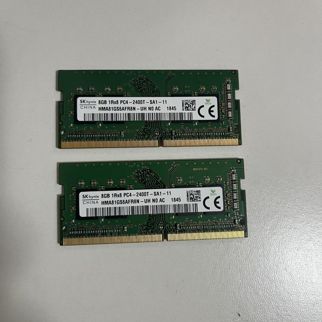 SK hynix 8G 1Rx8 PC4-2400T-SA1-11×2 計16G