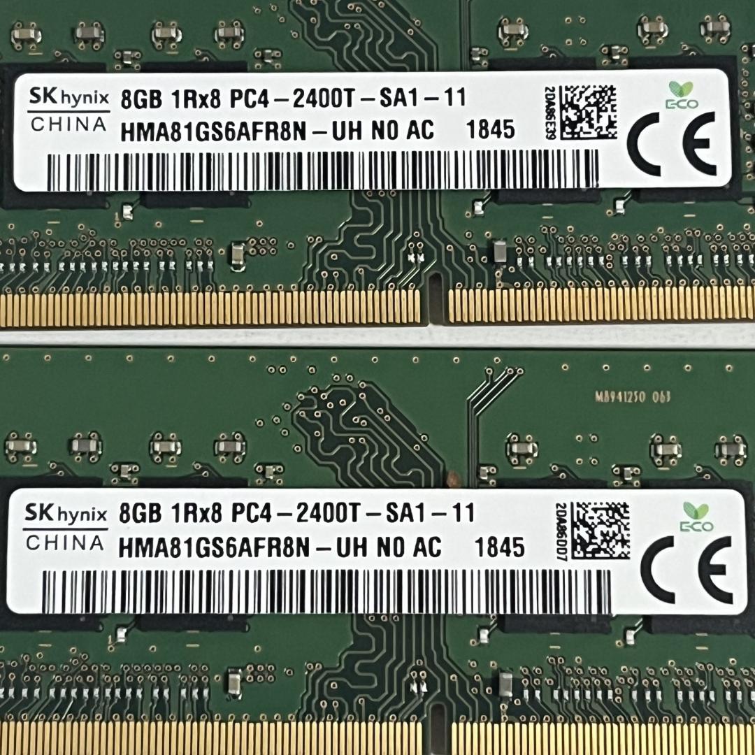 SK hynix 8G 1Rx8 PC4-2400T-SA1-11×2 計16G