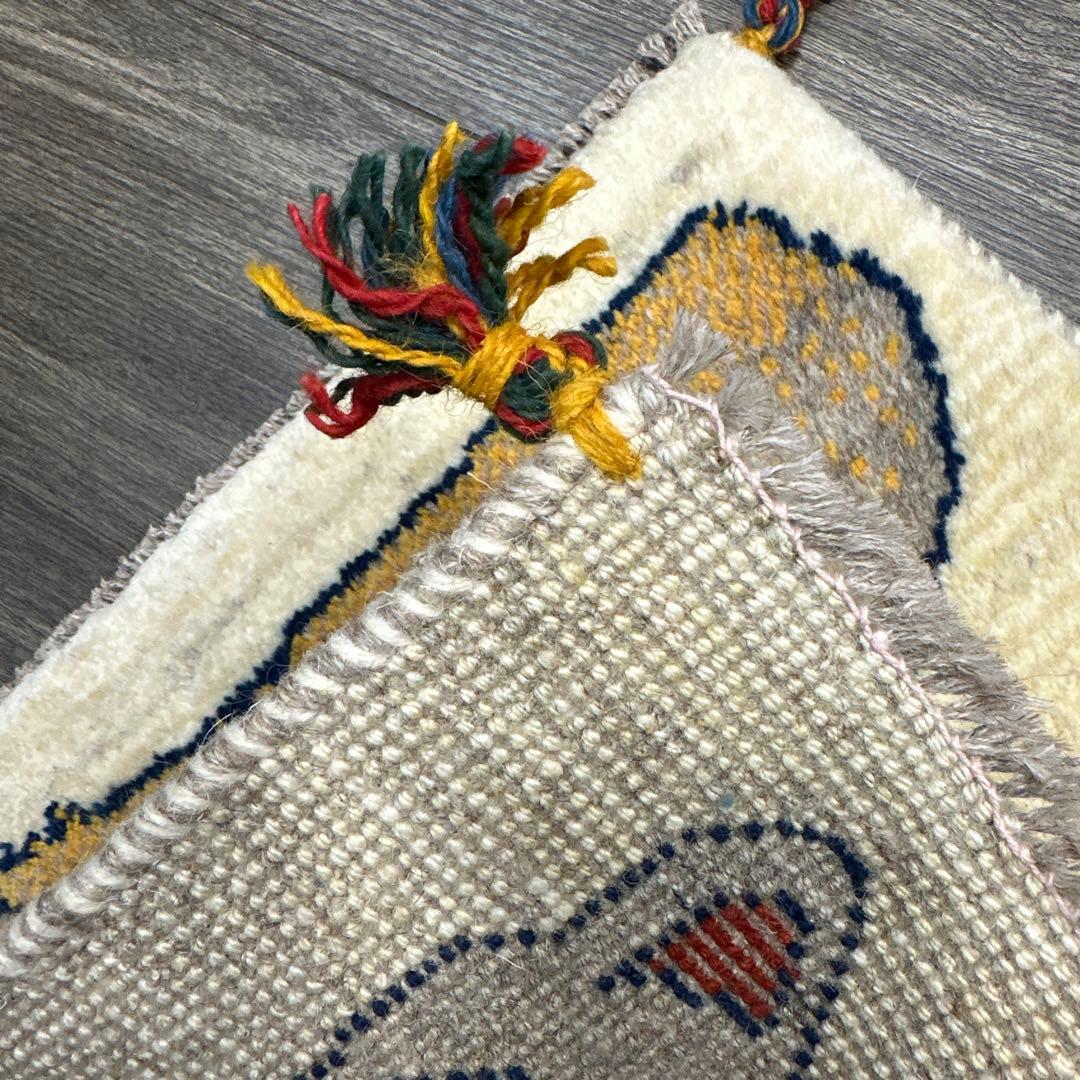 ペレシヤギャッベ手織り絨毯ミニラグアニメル絨毯42cmx38cm