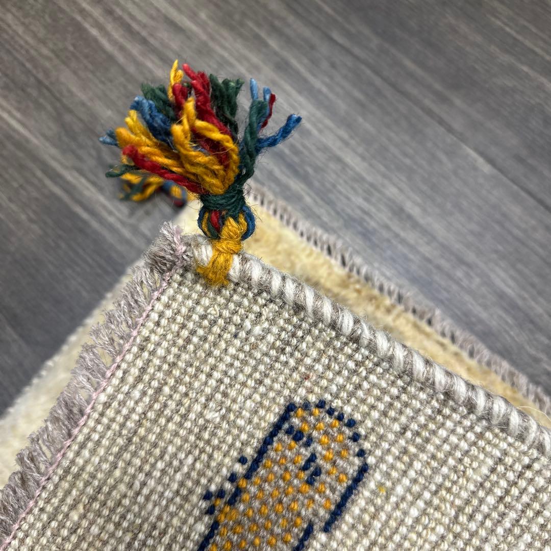 ペレシヤギャッベ手織り絨毯ミニラグアニメル絨毯42cmx38cm