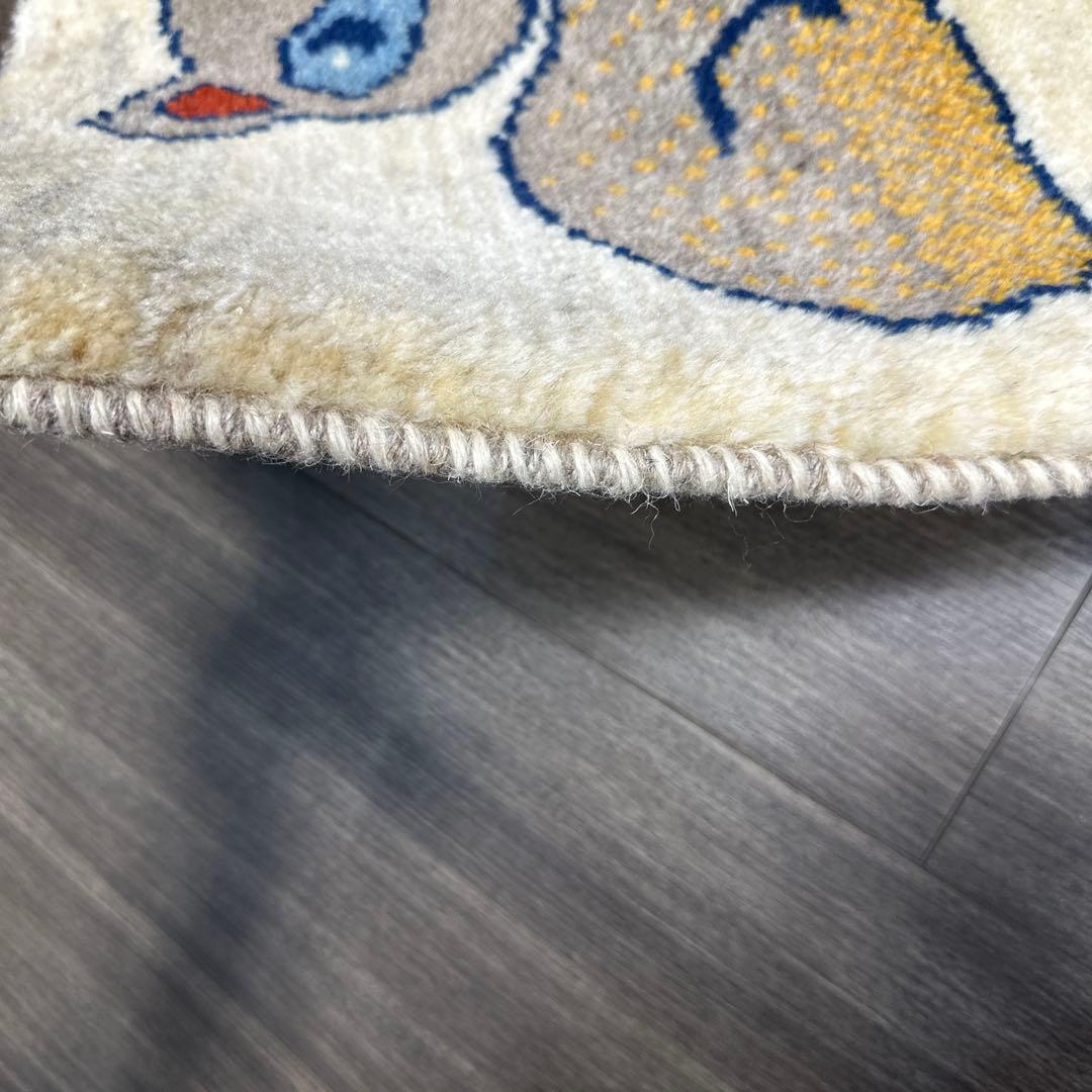 ペレシヤギャッベ手織り絨毯ミニラグアニメル絨毯42cmx38cm