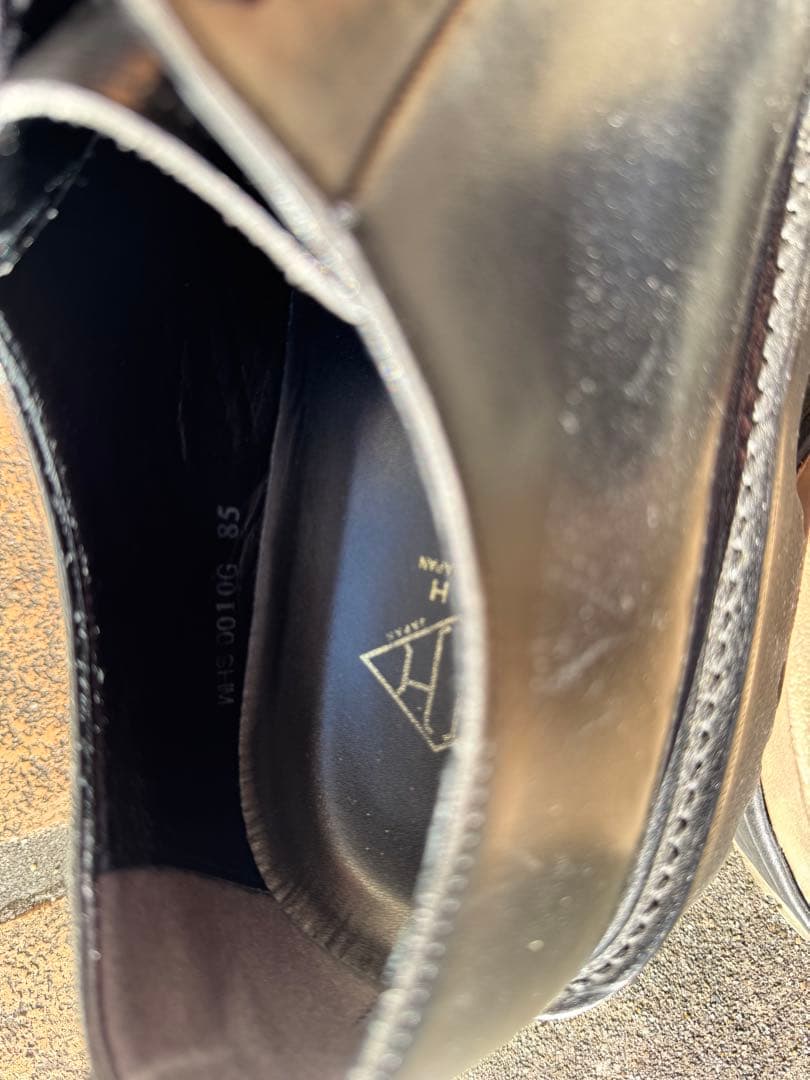 WH ダブルエイチ ヒロシツボウチ×干場義雅 プレーントゥWHS-0010G