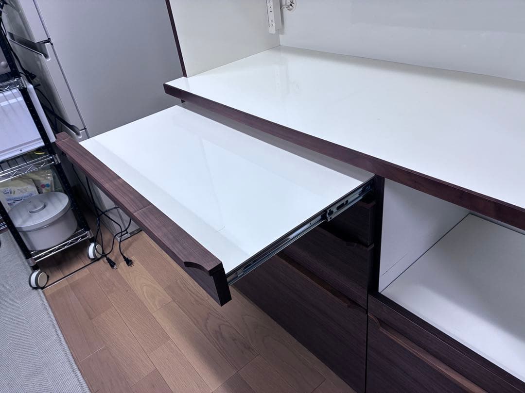 W1200食器棚 スライドカウンター付き