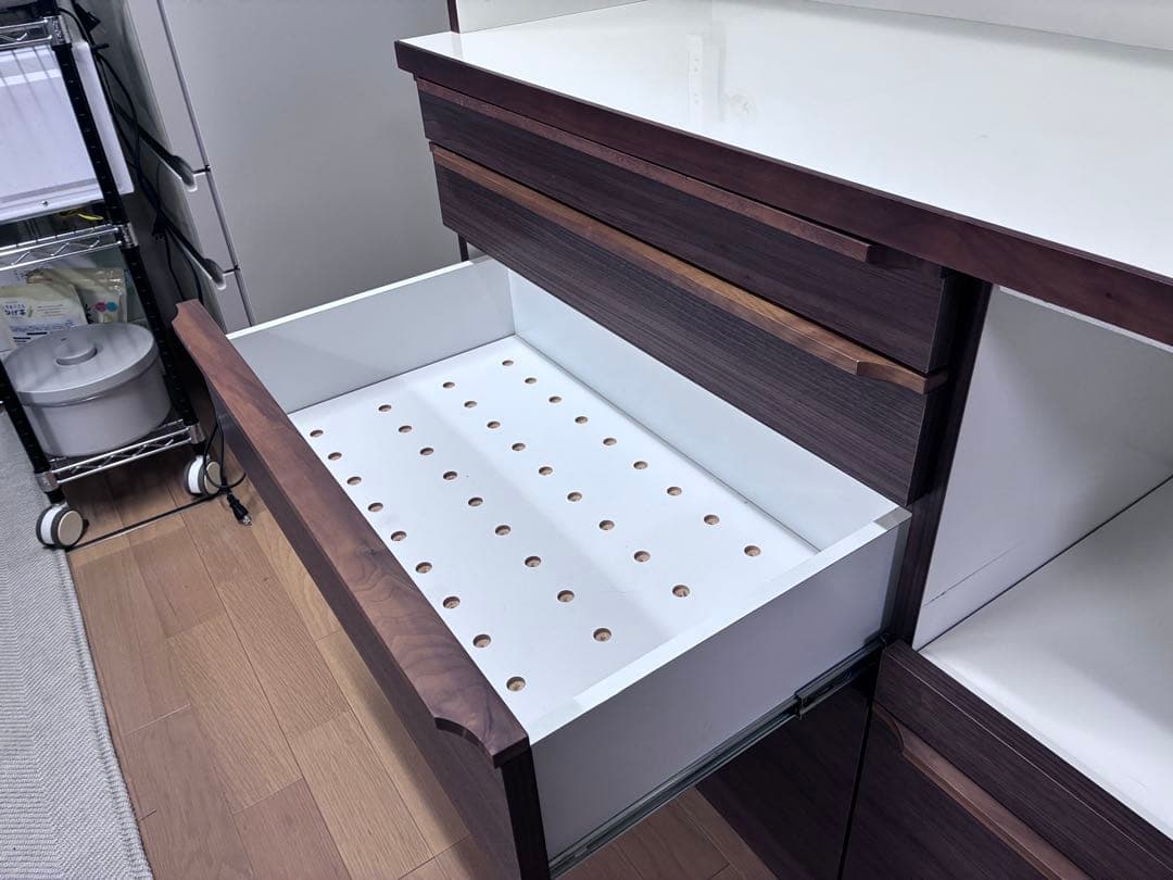 W1200食器棚 スライドカウンター付き