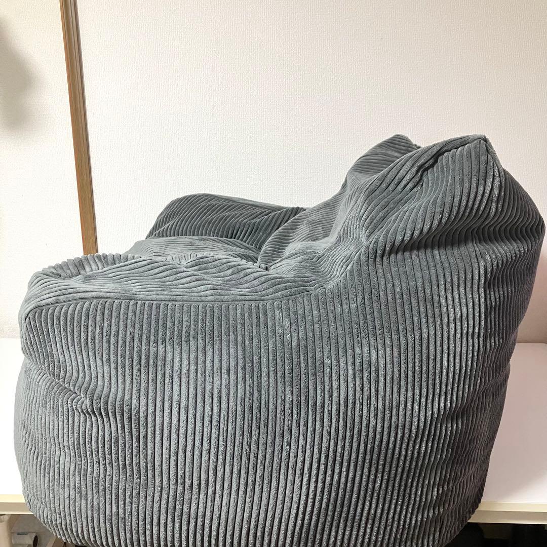 【美品】 LOOSY HUGME 1人掛けビーズソファ CHARCOAL ソファ